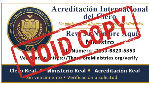 Tarjeta de Identificación Clerical